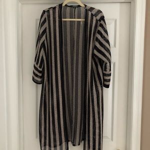 Wild Fable Striped Long Sleeve Duster Kimono